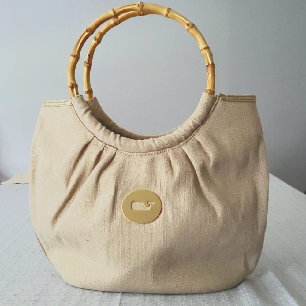 Vineyard Vines, bamboo handle, handbag